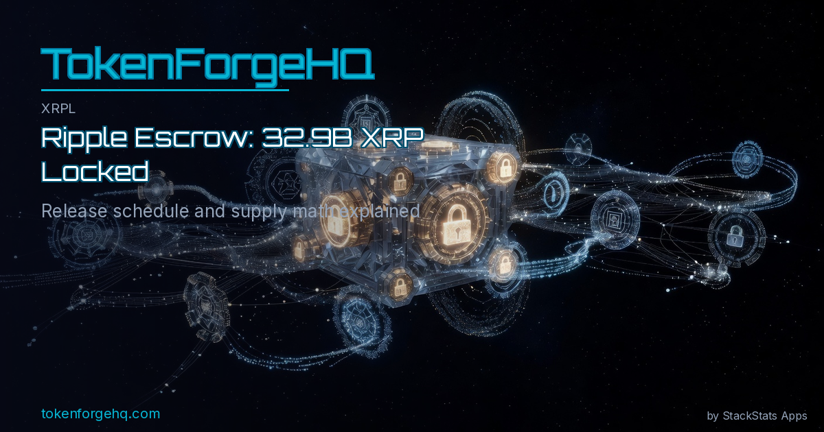 Ripple Escrow: 32.9 Billion XRP Locked — The Release Schedule and Supply Math