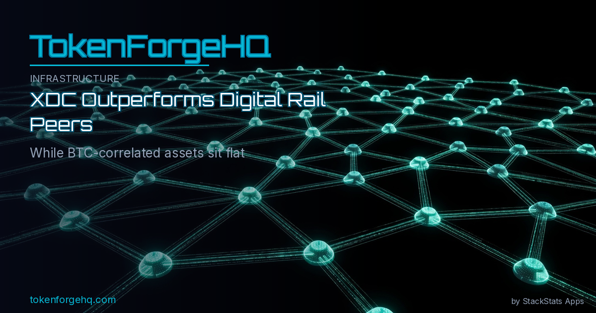 XDC Network Outperforms Digital Rail Peers +5.98% While BTC-Correlated Assets Sit Flat