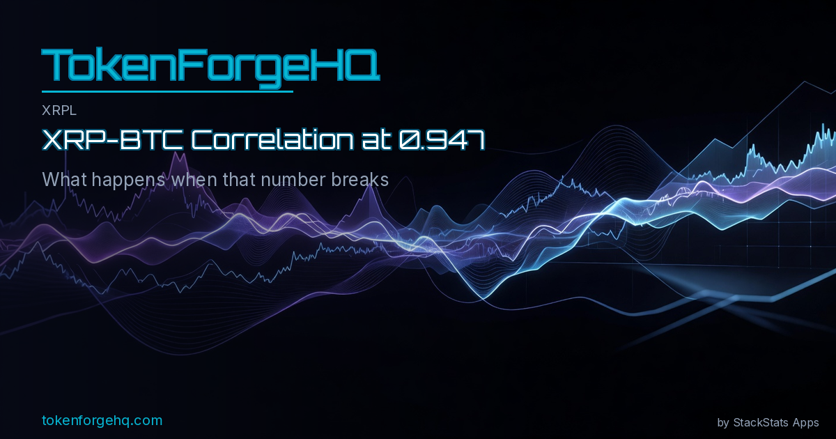 XRP BTC Correlation at 0.947 — What It Means When That Number Breaks